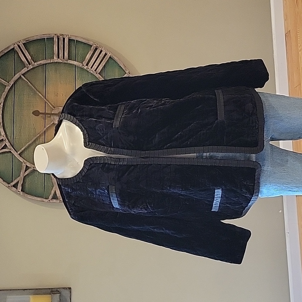 Talbots Quited Velvet Jacket